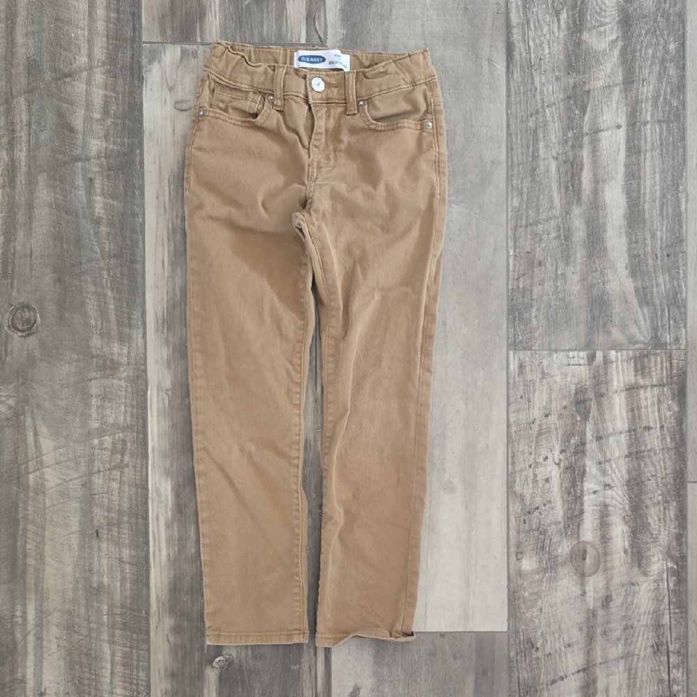 Old Navy Boys Slim Tan Jeans - Size 7